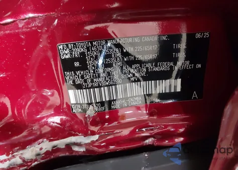 2025 Toyota Rav4 Xle из США, поврежденный, VIN 2T3P1RFV3SW562590